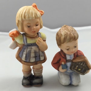 Boy Girl Figurine Set of 2 My Favorite Nativity & A Surprise For You 623 1997 Goebel Berta Hummel Gift Collection Brand New Old Store Stock