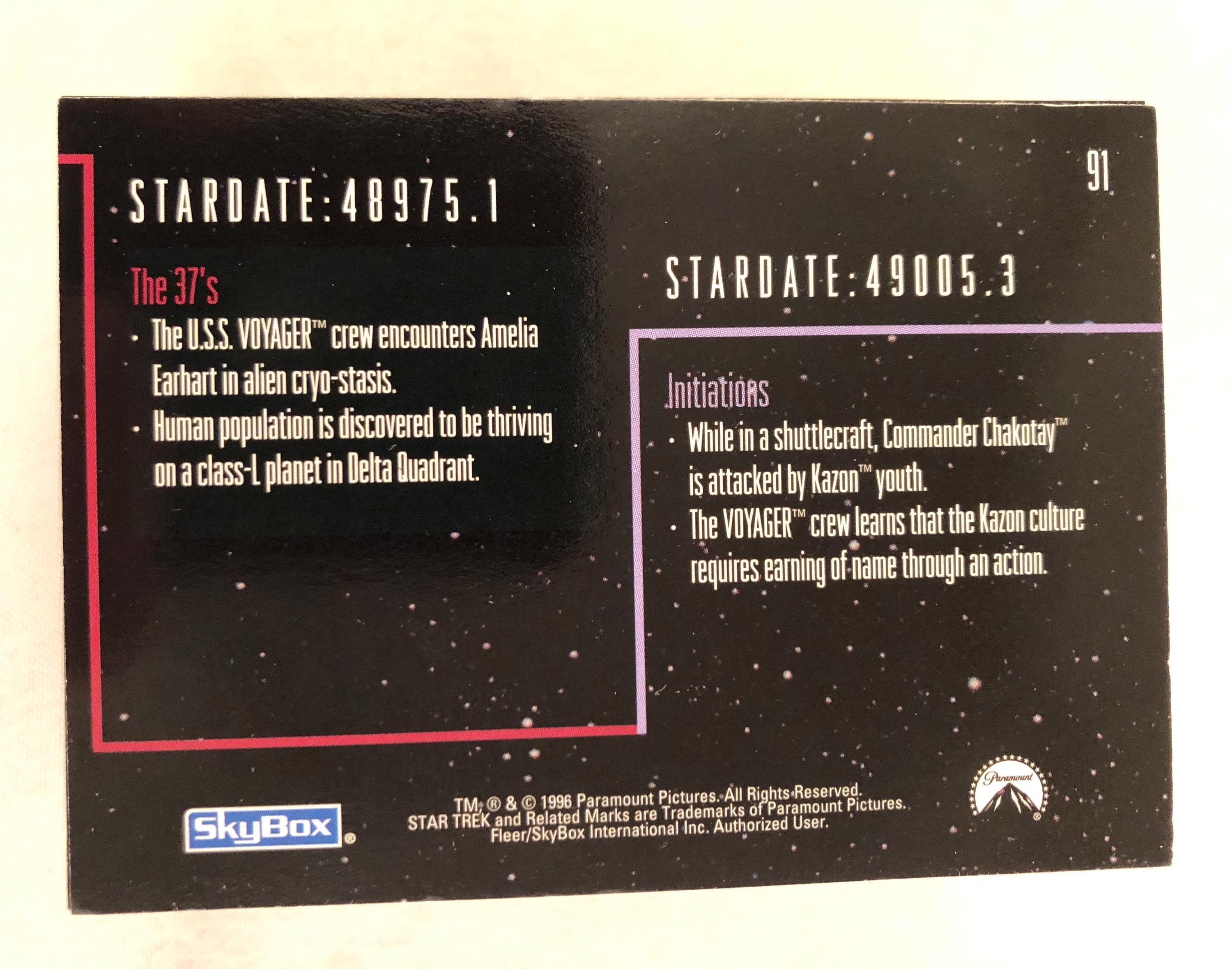 Star Trek Voyager Season 2 Complete Set of 100 1996 Skybox Trading