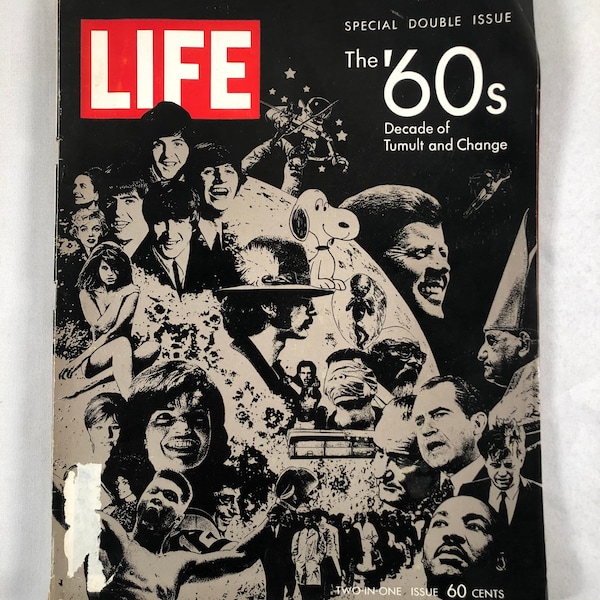 26 Dezember 1969 Life Magazine Spezial Doppelausgabe Die 60er Jahre Jahrzehnt des Tumults und Wandels Cover Vintage Original