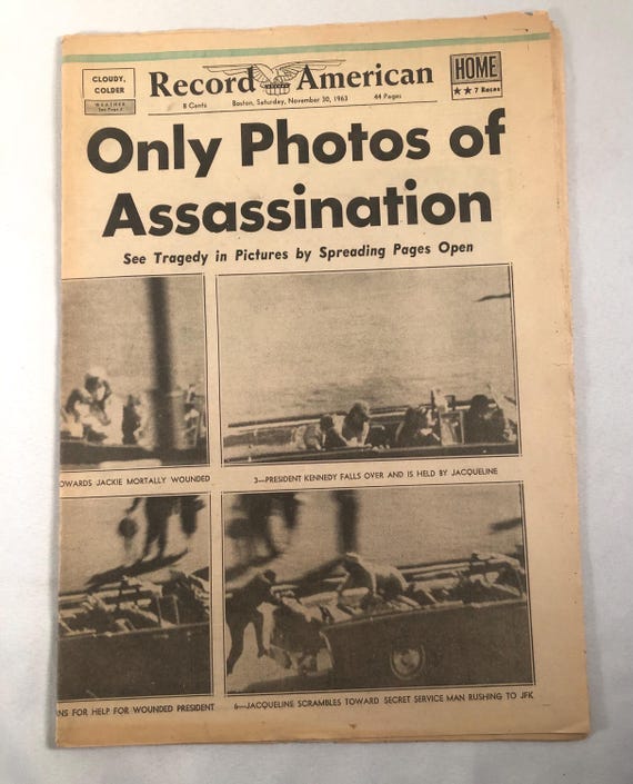 1963 年 11 月 30 日 レコード アメリカ 新聞 ケネディ大統領暗殺