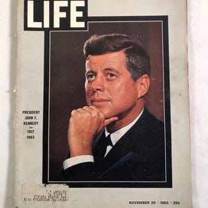 29 de novembro de 1963 Revista Life JFK John F Kennedy 1917 1963 Capa Vintage Original Ótima ideia para presente de aniversário