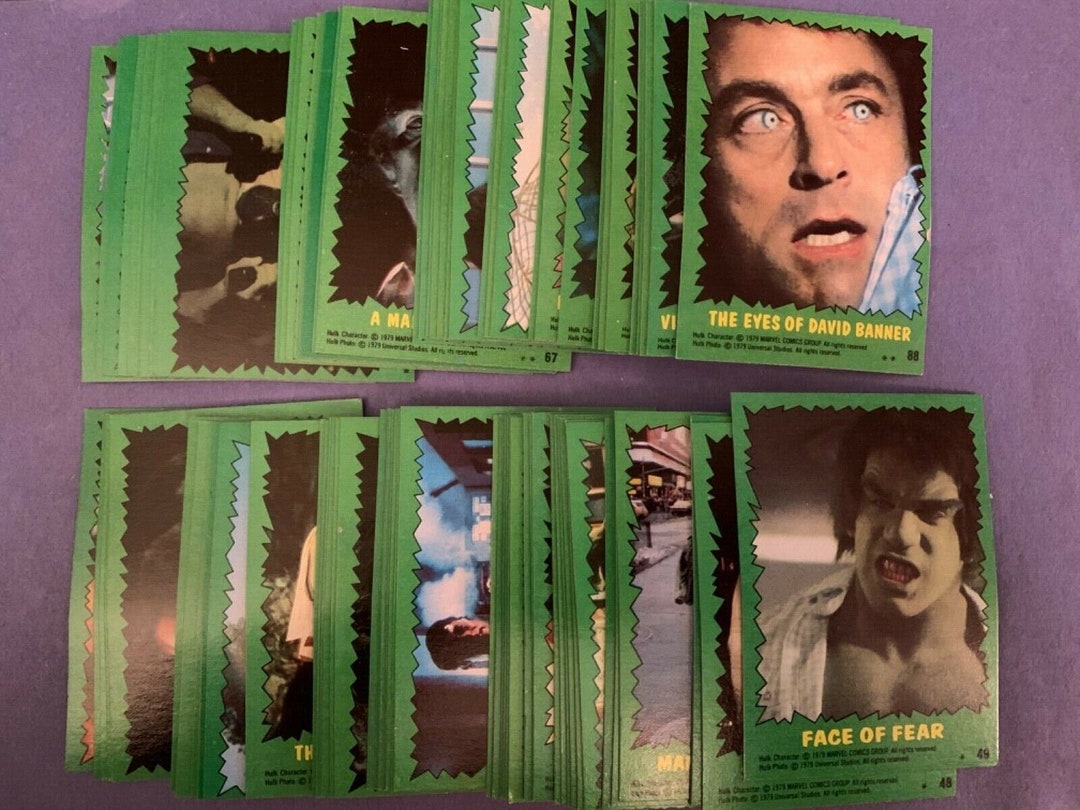 The Incredible Hulk 1979 Topps Complete 88 Card Set of Trading