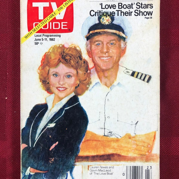 5 11 de junio de 1982 Guía de TV Lauren Tewes Galvin Mcleod de The Love Boat on Cover Vol 30 Número 23 Número 1523 Edición de la ciudad de Nueva York NYC Vintage