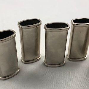 Lot of 10 Small Blank Thick Gauge Metal Mini Disposable Lighter Reusable Holder Covers Silver Color Case Sleeve