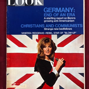 May 2 1967 Look Magazine Venessa Redgrave on Cover Vintage Great Birthday Gift Idea