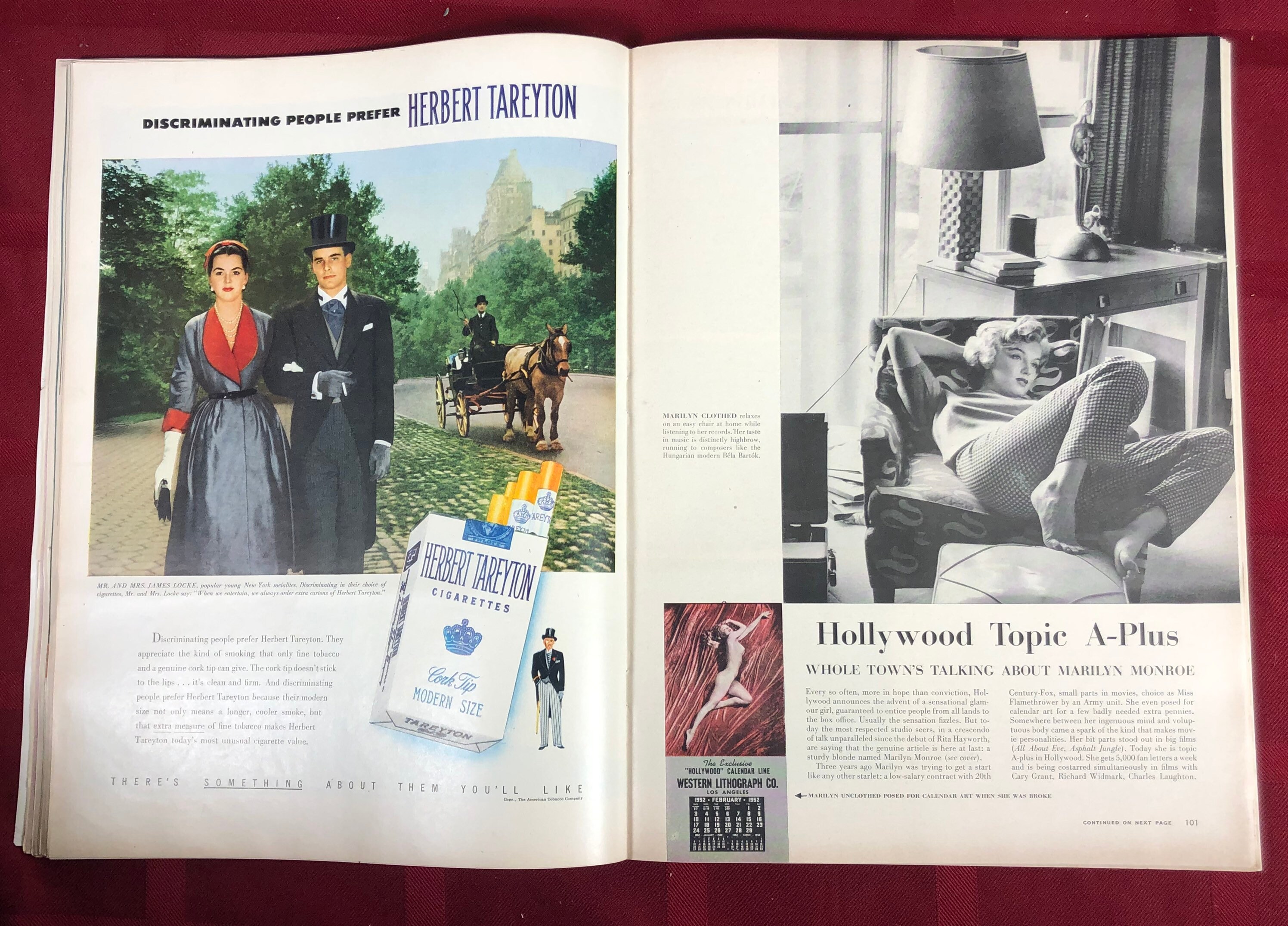 1952年4月7日 ライフ誌 マリリン・モンローが表紙 雑誌初登場