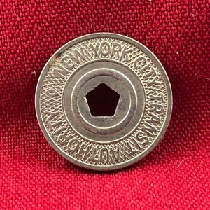 1995 to 2003 The Last NYC Subway Pentagon Cut Out Center Token MTA NYCTA New York City Transit Authority Original Genuine