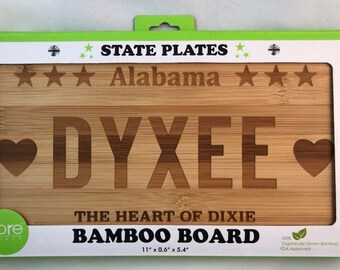 Indiana INDY-500 License Plate Bamboo Cutting Board The Crossroads of America 