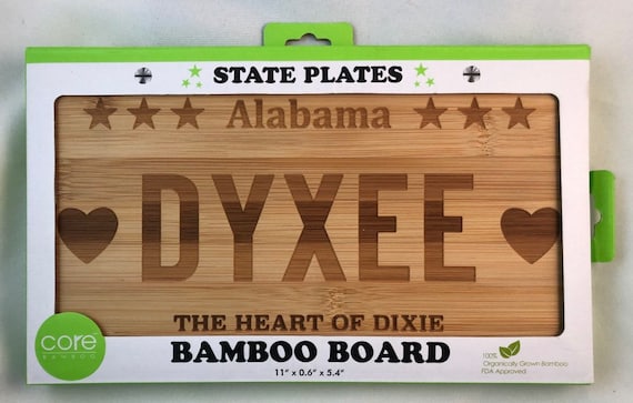 Alabama DYXEE Nummernschild Bambus Schneidebrett oder Wand Dekor das Herz  von Dixie Marke neue groe Geschenkidee - Etsy.de