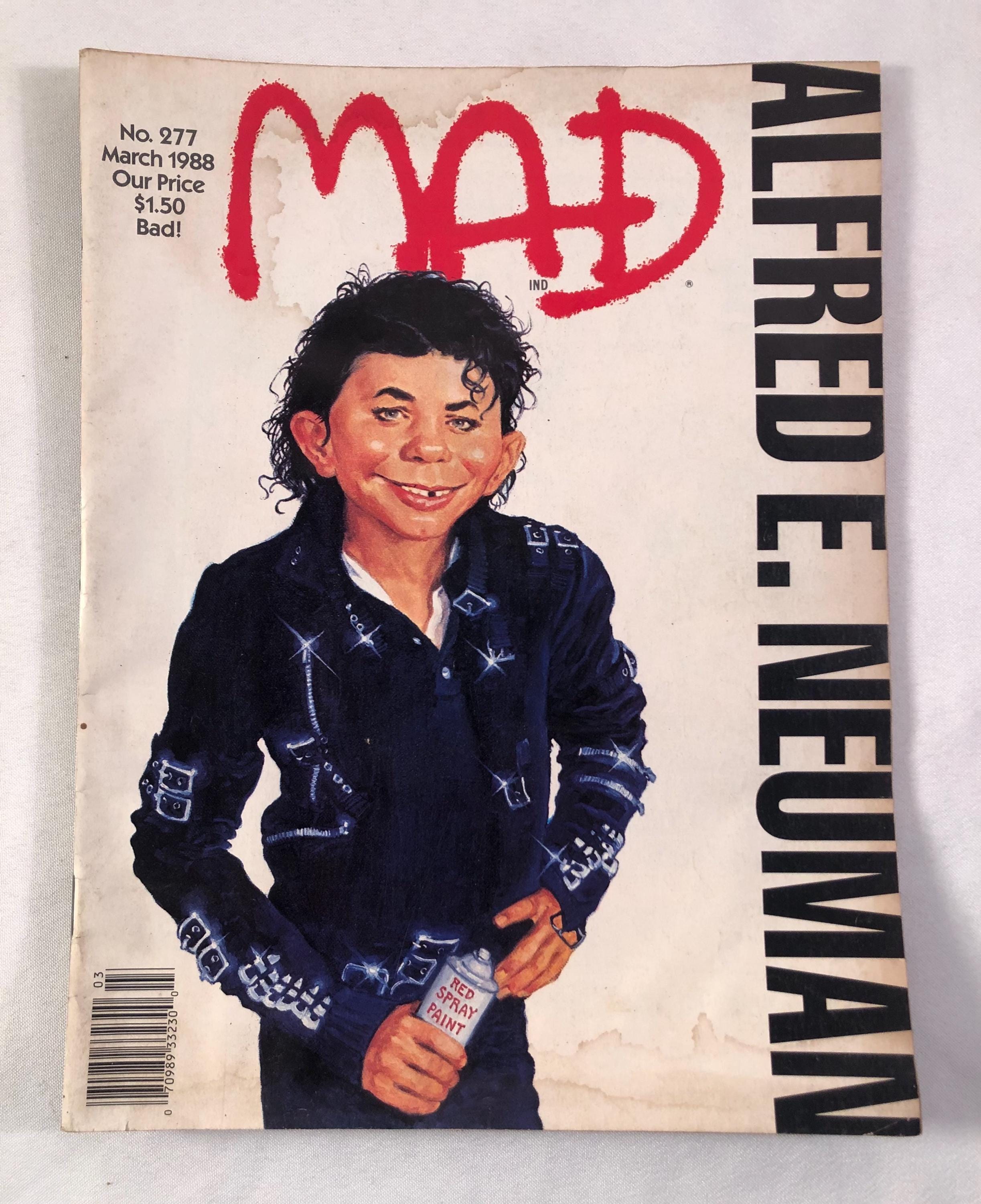March 1988 Mad Magazine Issue 277 Michael Jackson Bad Parody Cover
