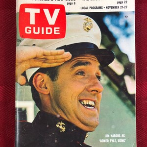 Week of November 21 to 27 1964 TV Guide Jim Nabors as Gomer Pyle USMC on Cover Vol 12 Number 47 Issue 608 Lake Ontario Edition
