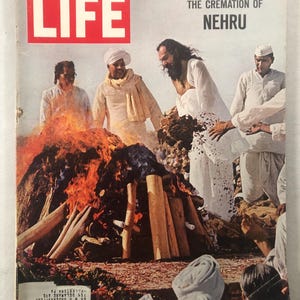 June 5 1964 Life Magazine The Cremation of Nehru on Cover Vintage Original Great Birthday Anniversary Gift Idea