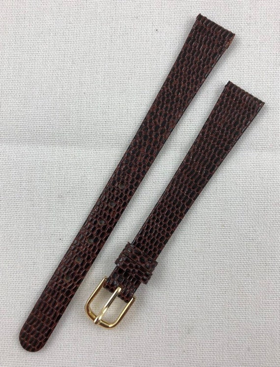 13mm Lizard Grain Calfskin Light Brown Ladies Non-stitched  display picture 1