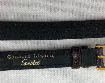 Bracelet De Montre Marron En Vrai Lézard SPEIDEL 19mm - Neuf Ancien Stock