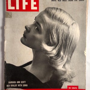 February 4 1952 Life Magazine Barbara Ann Scott on Cover Vintage Original Great Birthday Gift Idea