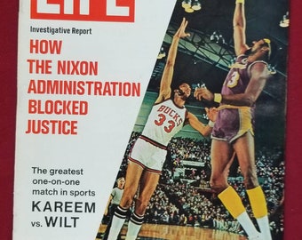 März 24 1972 Life Magazine Kareem Abdul Jabbar vs Wilt Chamberlain Cover Vintage Original Große Geburtstag Jahrestag Geschenk idee