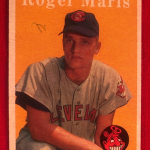 1958 Topps Roger Maris Rookie Baseball Card #47 Vintage MLB RC Original Authentic EC341