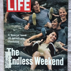 3 de septiembre de 1971 Revista Life The Endless Weekend Cover Número especial sobre los estadounidenses al aire libre Vintage Original Gran idea de regalo de cumpleaños