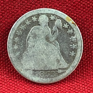 Amerikaanse 1853 Liberty Seated Dime goede conditie verscheidenheid Type 3 met pijlen op voorzijde echte authentieke USA Coin ET191