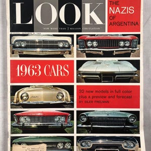 October 23 1962 Look Magazine 1963 Auto Preview Edition on Cover 32 New Cars Vintage Great Birthday Gift Idea