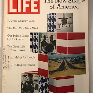 January 8 1971 Life Magazine Two-in-One Issue The New shape of America Cover Vintage Original Issue Great Birthday Gift Idea