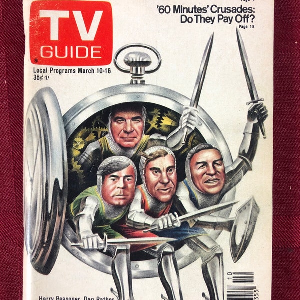 Week of March 10 to 16 1979 TV Guide Cast of 60 Minutes on Cover Vol 27 Number 10 Issue 1354 New York Metropolitan Edition Vintage City