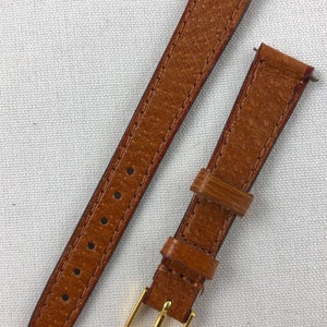 13mm Genuine Pigskin Brown Tan Ladies Watch Band Kreisler Vintage Watch Strap NOS E101
