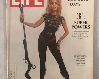 March 29 1968 Life Magazine Jane Fonda as Barbarella on Cover Vintage Original Great Birthday Anniversary Gift Idea