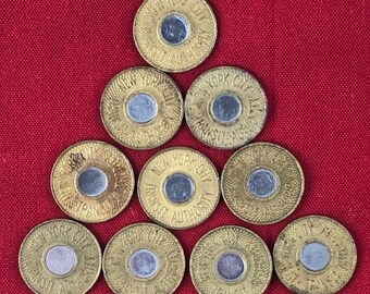 Vintage New York Subway Token Bullseye style