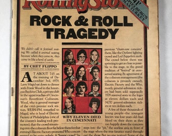 January 24 1980 Rolling Stone Magazine Newspaper Issue 309 Rock & Roll Tragedy in Cincinnati Cover Vintage The Who Birthday Anniversary Gift