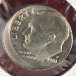 1981 Off Center Roosevelt Dime Mint Error Coin Genuine 10 Cent USA Coin Crazy Real Novelty ET449