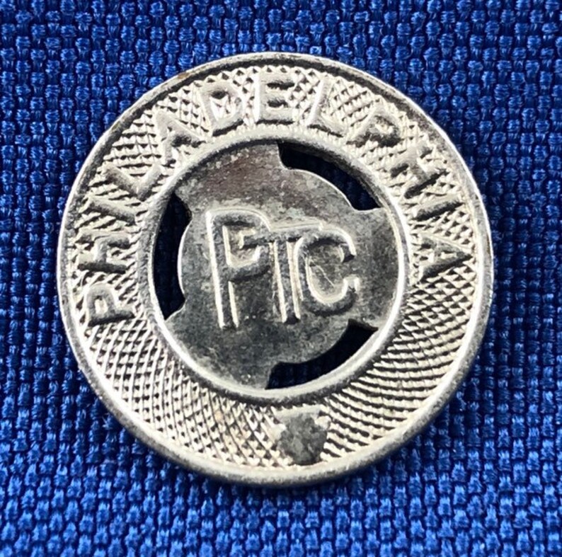 Uncirculated PTC School Children Only Philadelphia Transportation Company One Fare Token Die Cut Out Vintage Original Authentic ET372