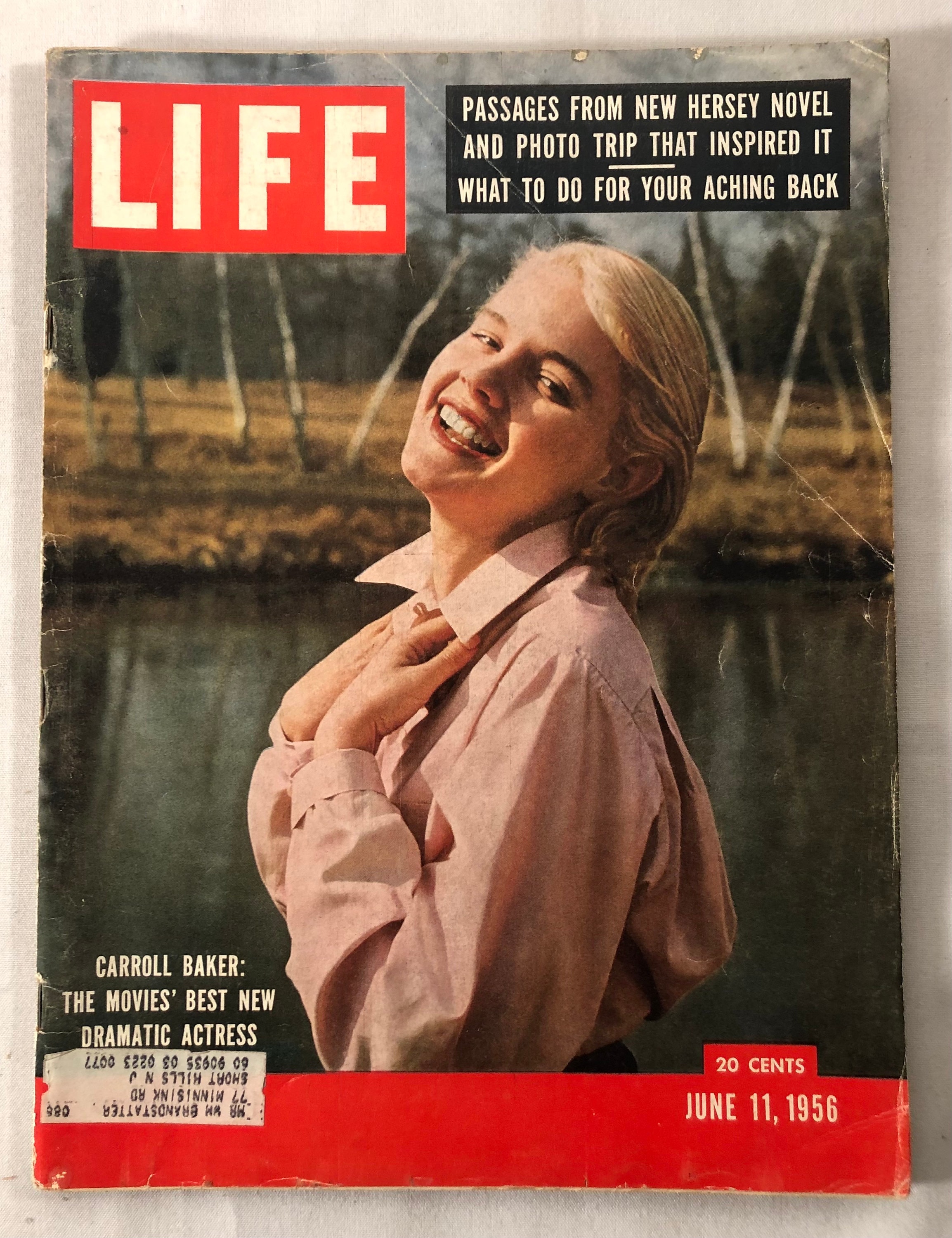 June 11 1956 Life Magazine Carroll Baker on Cover Great Birthday Gift Idea