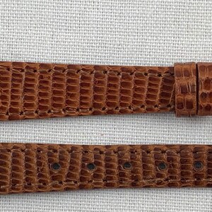 Bracelet De Montre Speidel En Grain De Lézard Véritable - Marron, 19 Mm, Neuf Ancien Stock