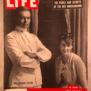 April 28 1952 Life Magazine Ike&#39;s Wedding Picture Dwight and Mamie Eisenhower on Cover Vintage Original Great Birthday Gift Idea