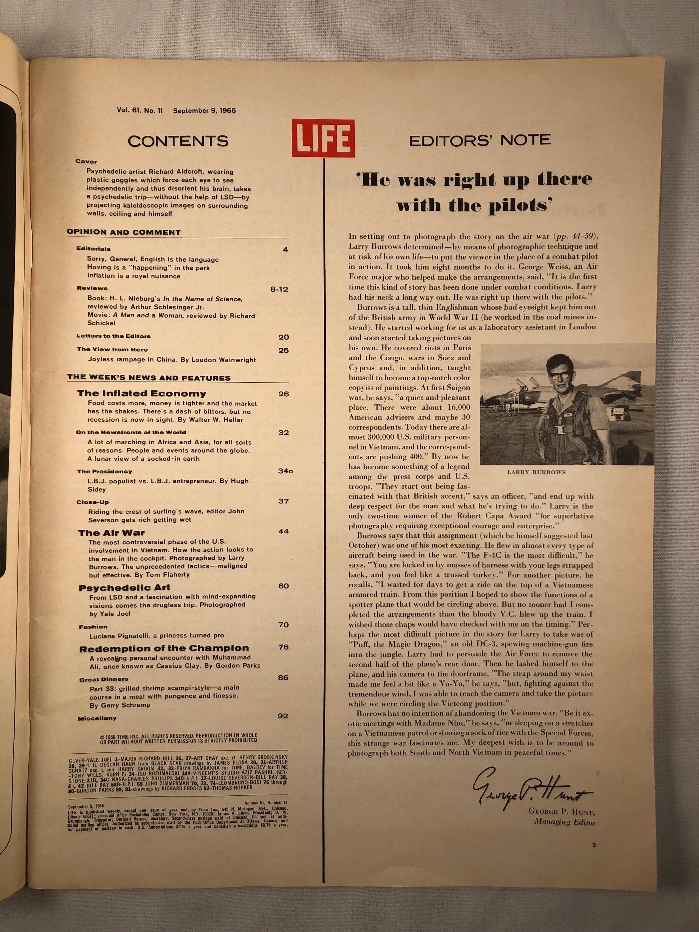 September 9 1966 Life Magazine New Experience That Bombards the