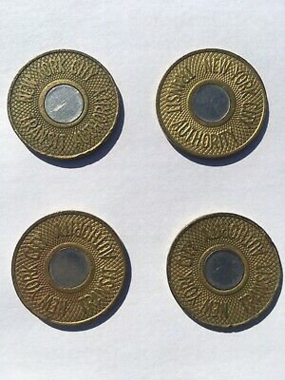 Vintage New York Subway Token Bullseye style