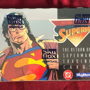 1993 Skybox Powrót Supermana DC Comics Karty kolekcjonerskie Oryginalne fabrycznie zapieczętowane pudełko 36 paczek