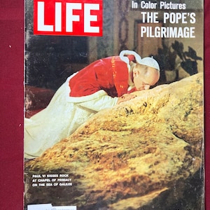 January 17 1964 Life Magazine Pope Paul VI Cover Vintage Original Great Birthday Anniversary Gift Idea