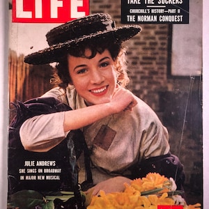 March 26 1956 Life Magazine Julie Andrews Sing on Broadway My Fair Lady on Cover Vintage Original Full Issue