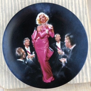 Marilyn Monroe Sings Diamonds are a Girl&#39;s Best Friend Collectors Plate 1990 Delphi  EP2