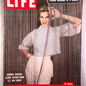 January 12 1953 Life Magazine Fiona Walter Majorca Displays Clothes From US And Europe on Cover Vintage 50s Fashion Great Birthday Gift Idea