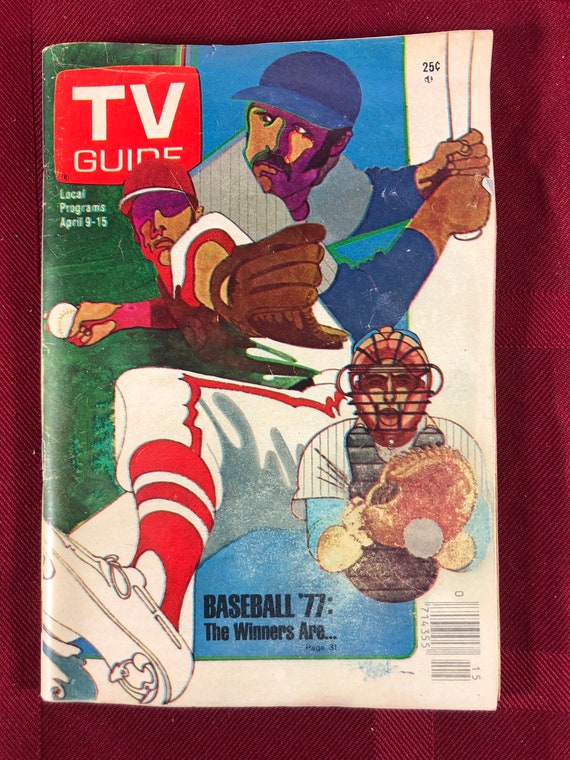 April to 15 1977 TV Guide Baseball '77 Preview on Cover Vol 25