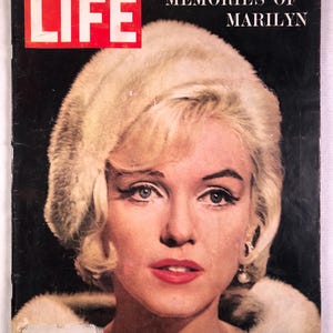 August 17 1962 Life Magazine Memories of Marilyn Monroe on Cover