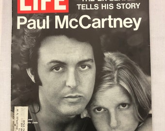 April 16 1971 Life Magazine Linda & Paul McCartney Cover Vintage The Beatles Original Great Birthday Gift Idea