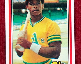 1981 Donruss Rickey Henderson Baseball Card # 119 Vintage Genuine Original Authentic EC94