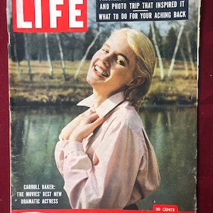 June 11 1956 Life Magazine Carroll Baker on Cover Great Birthday Gift Idea