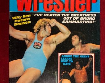 June 1977 The Wrestler Ken Patera Andre The Giant Cover Wrestling Magazine Vintage NWA WWWF AWA Great Birthday Gift Idea