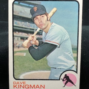 1973 Topps Baseball Dave Kingman Rookie Card # 23 San Francisco Giants Original Authentic EC-2