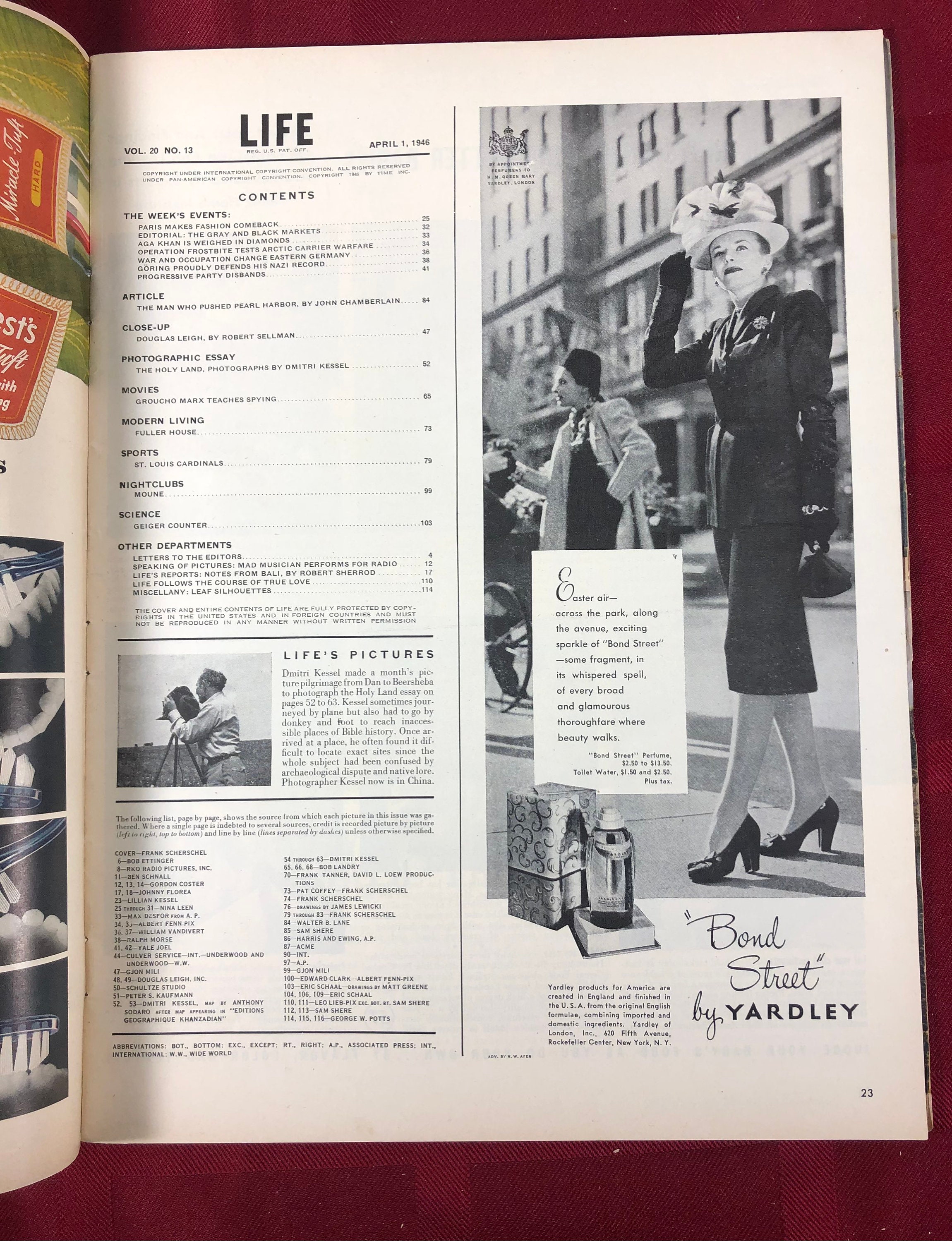 April 1 1946 Life Magazine St Louis Cardinals Pitcher Charles Red